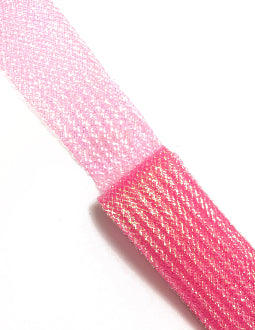 Arts & Crafts 8m x 4.5cm Mesh Waffle Ribbon (Hot Pink)