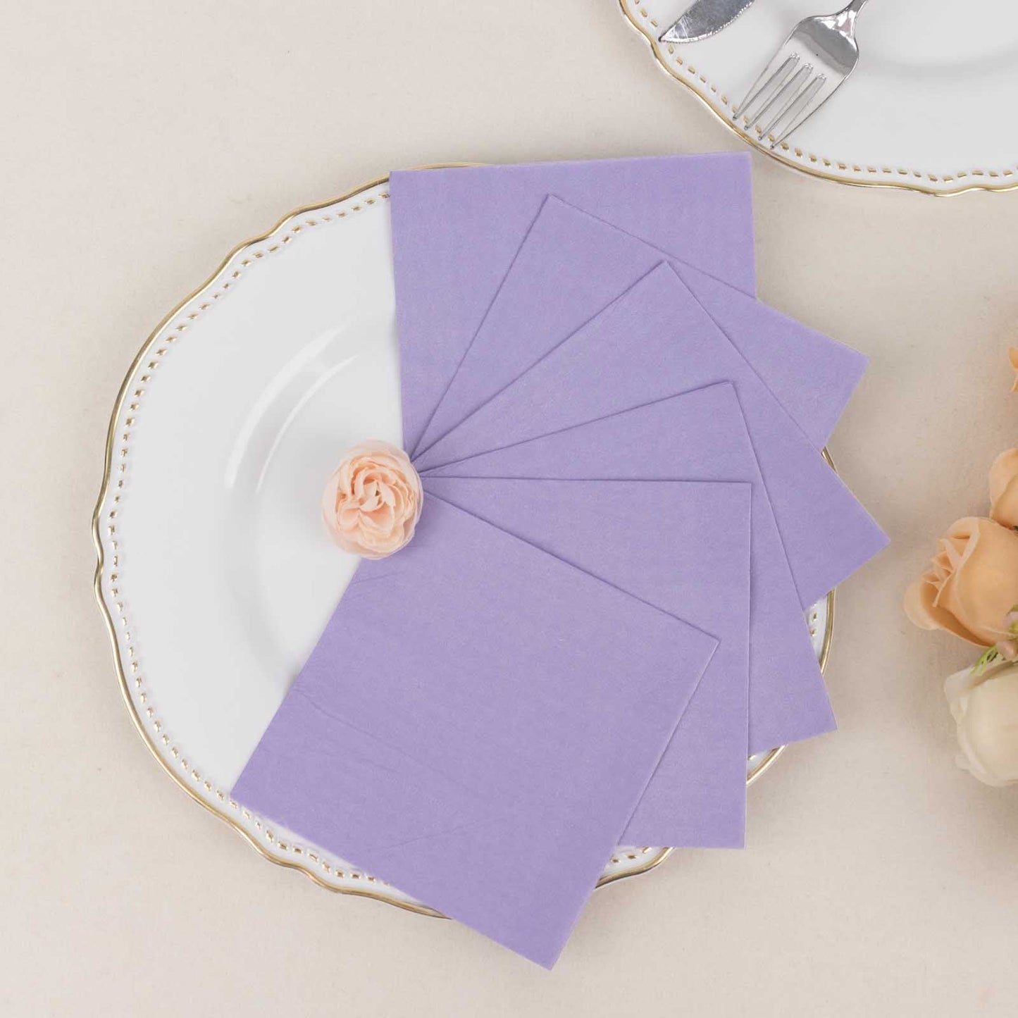 20pcs Beverage Napkins (Lavender)