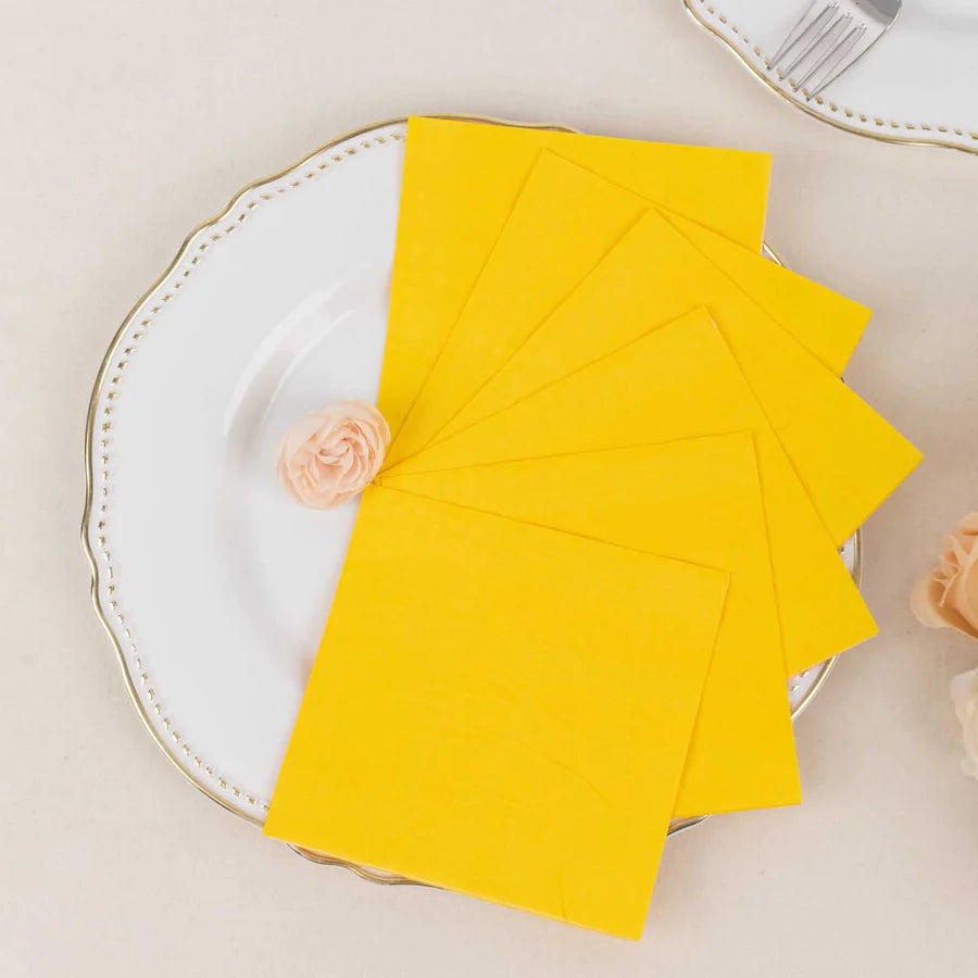 20pcs Beverage Napkins (Neon Yellow)