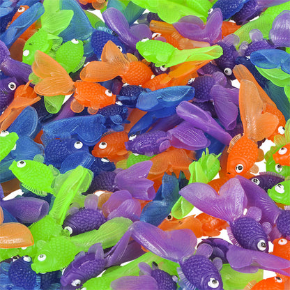 8pcs Assorted Color Vinyl Goldfish Favours