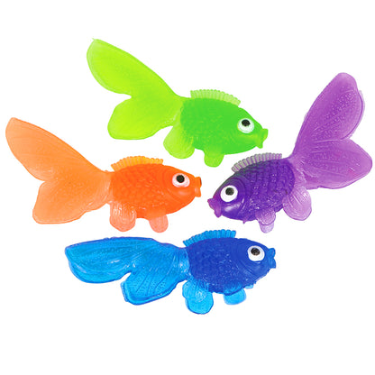 8pcs Assorted Color Vinyl Goldfish Favours