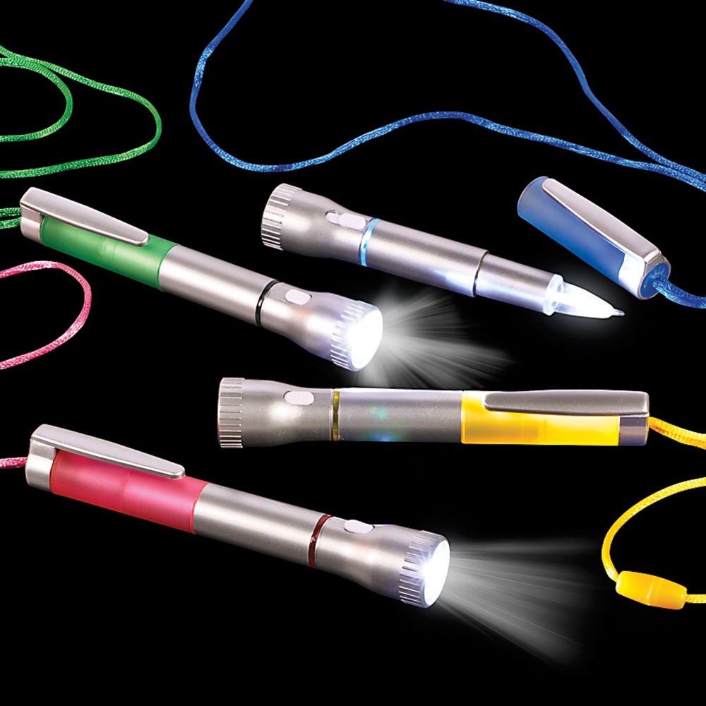 4pcs Light-up Pen W/necklace Favours