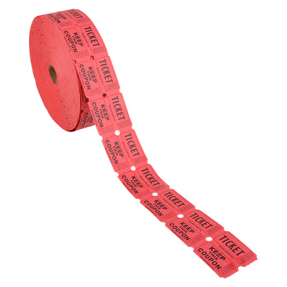 Approximately 2000pcs Double Roll Ticket Red