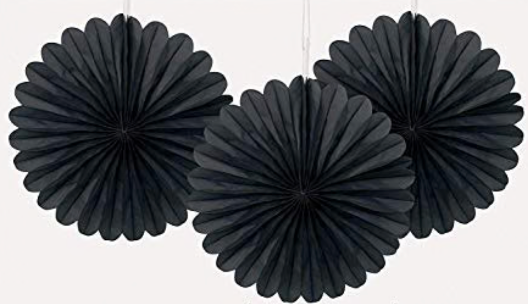 3pcs 6" Mini Fans (Black)