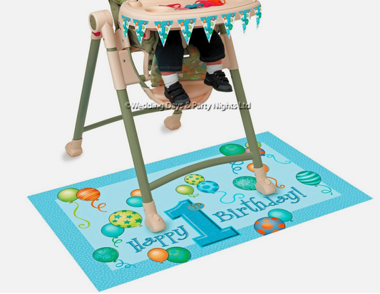 Balloons 1st Birthday High Chair Decorating Kit - Blue