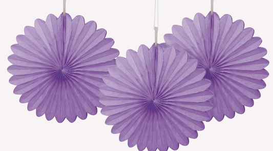 3pcs 6" Mini Fans (Purple)