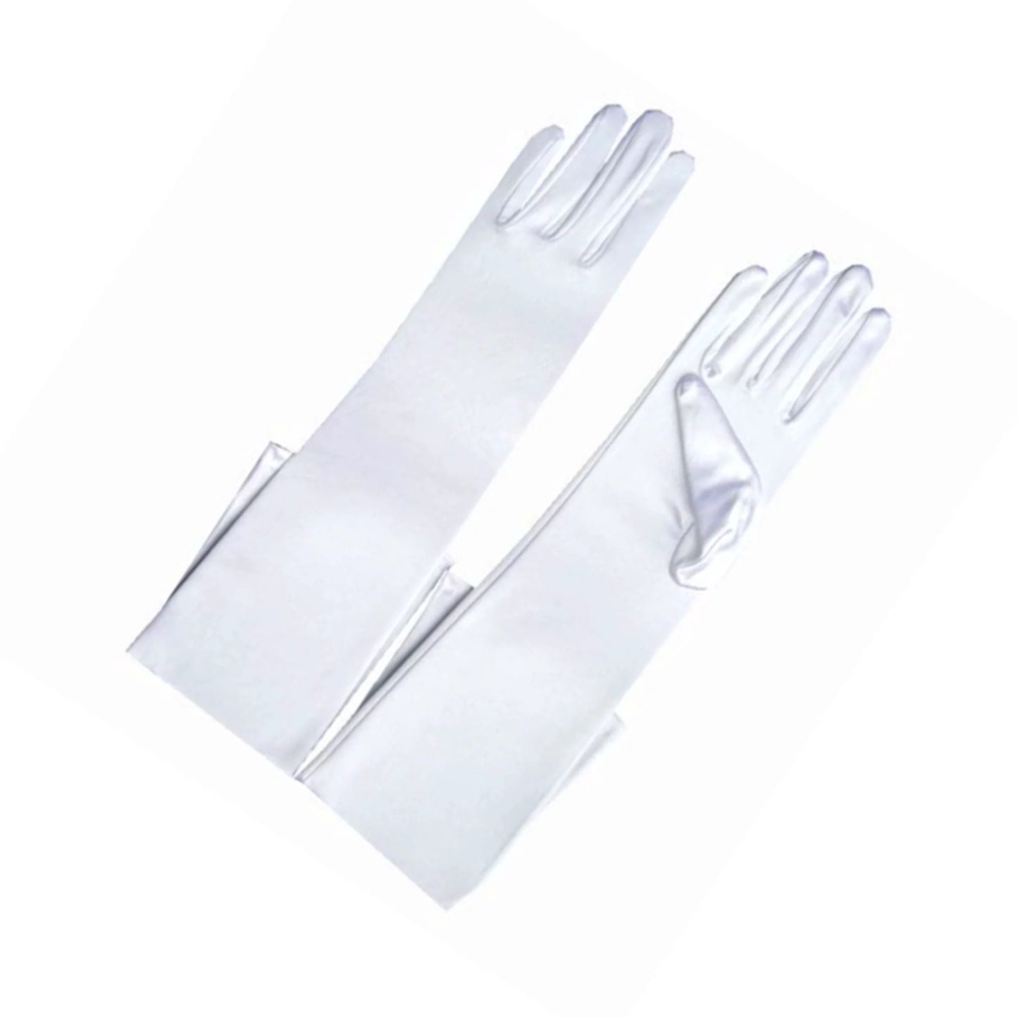 14" White Bridal Gloves