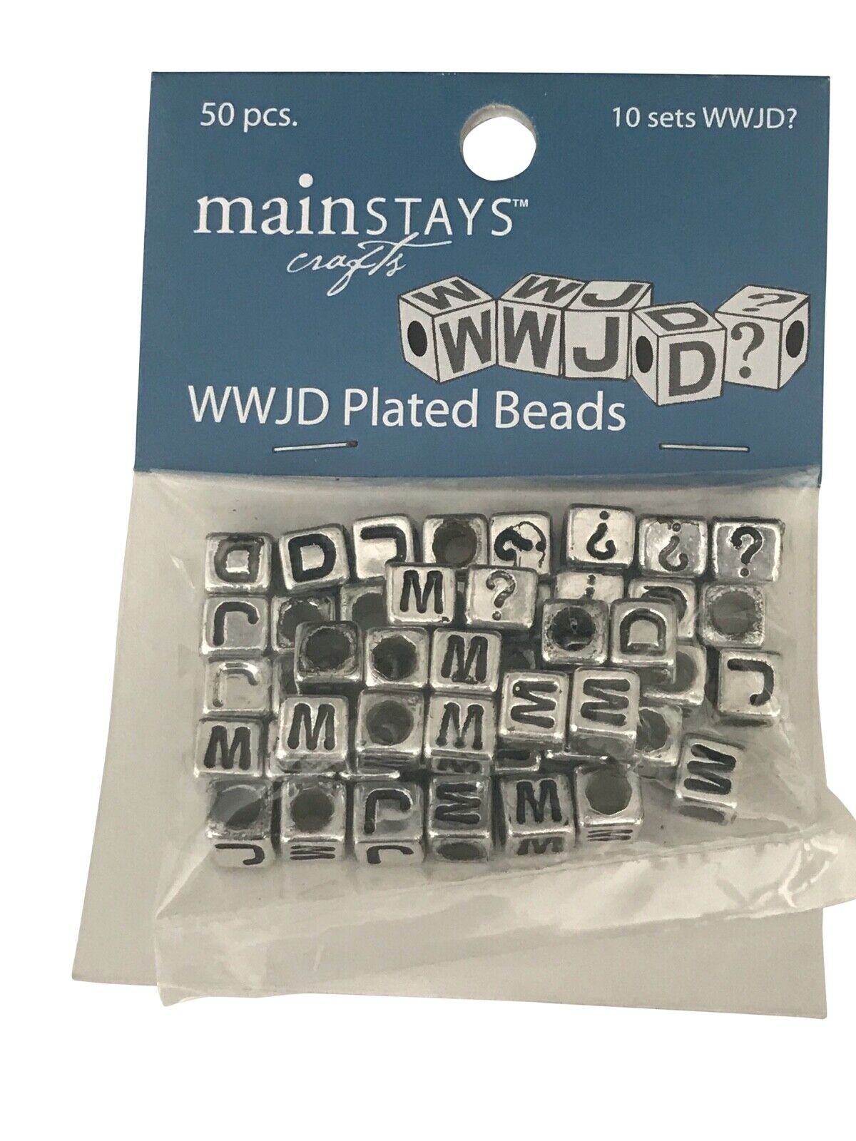 WWJD Plated Beads