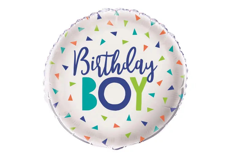 18" Birthday Boy Foil Balloon