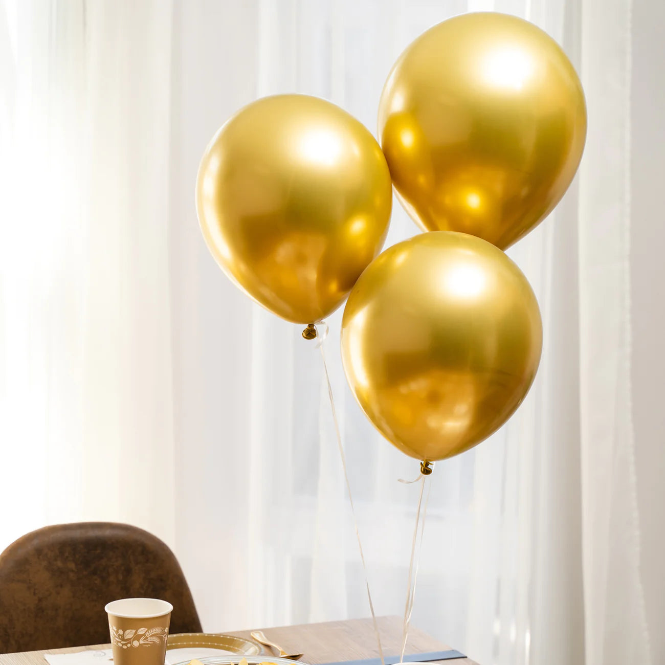 8pcs 12" Metallic Gold Balloons