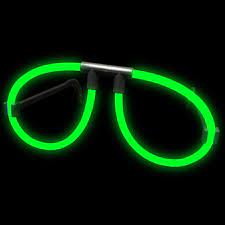 1pc Green Light-Up Eyeglass