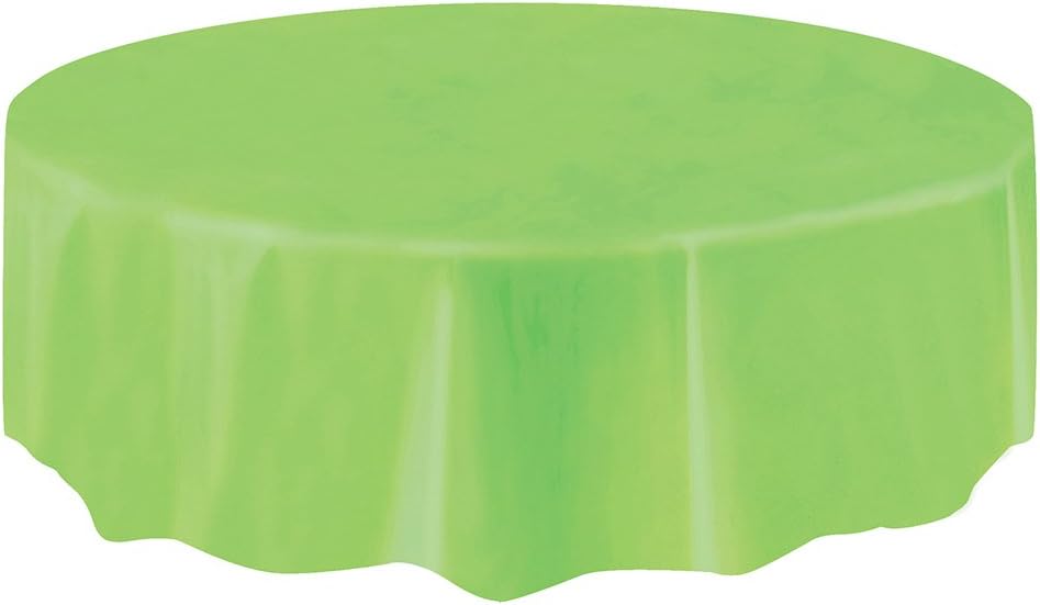 84" Plastic Round Tablecover (Lime Green)