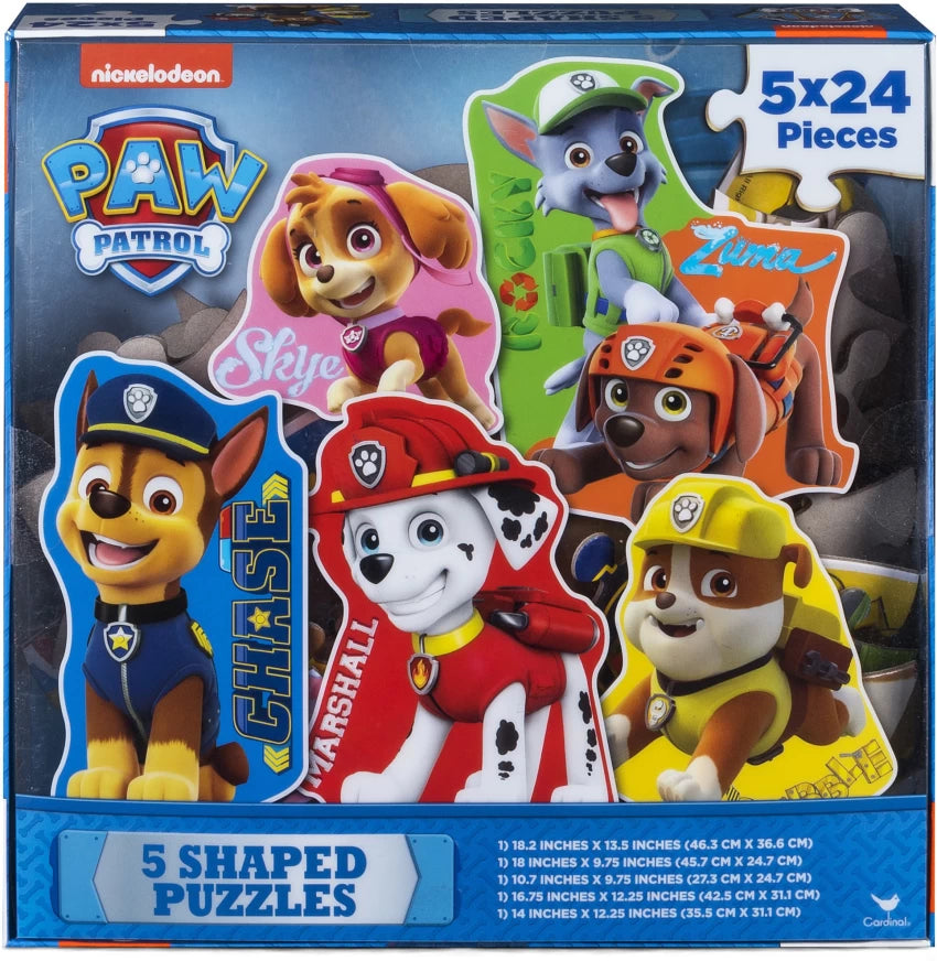 5 shaped Paw Patrol Puzzles