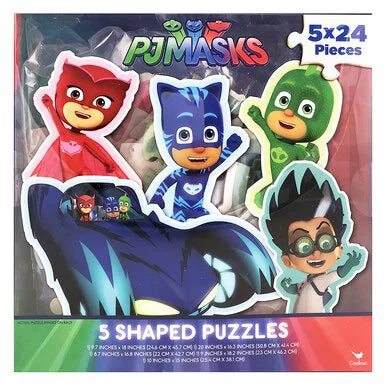 PJ Masks 5 Shaped Puzzles 5x24 Pieces