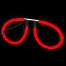 1pc Red Light-Up Eyeglass