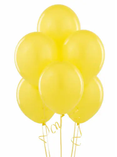 10pcs 12" Yellow Round Balloons