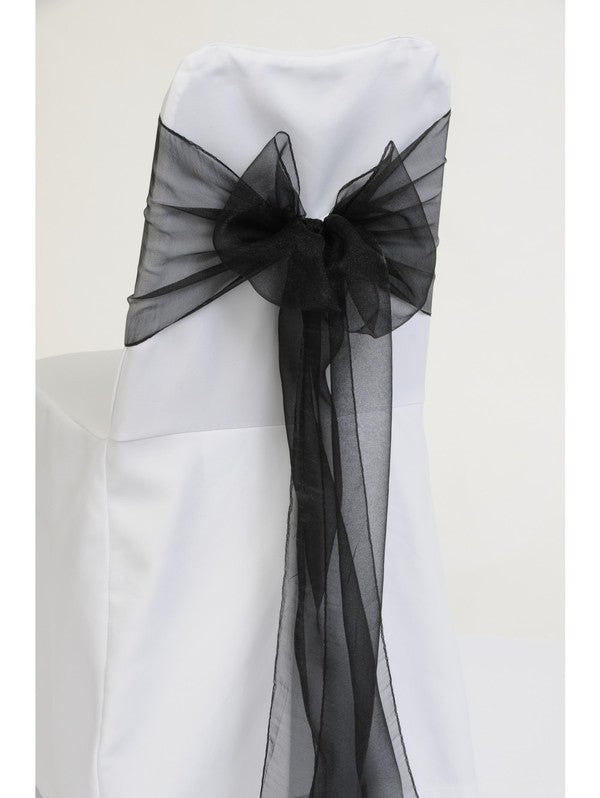 6pcs 2.75m Long Organza Chair Bows