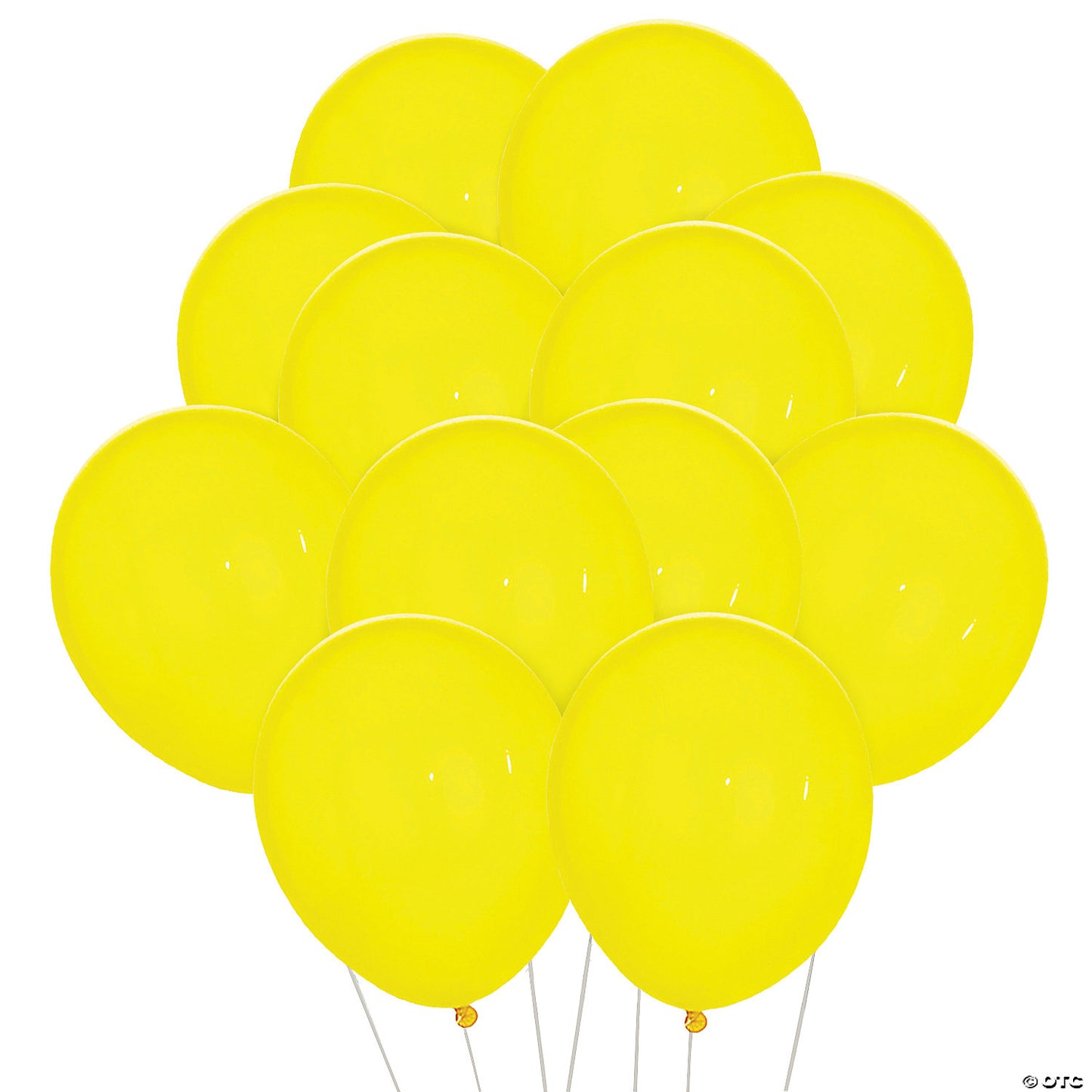 12pcs 12" Yellow Balloons